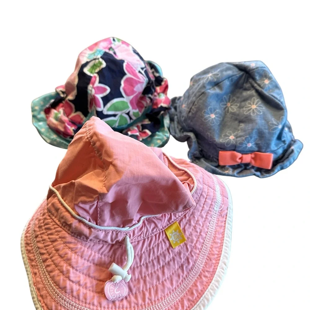 Infant - 18M‎ Sun Hat Bundle - Pink, Floral, Blue